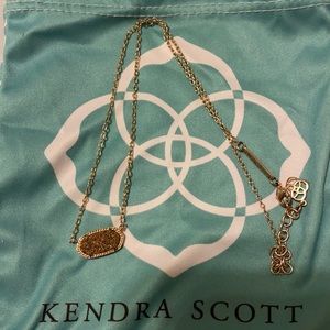 Drusy rose gold necklace Kendra Scott